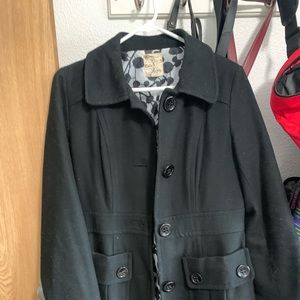 Tulle wool blend jacket black